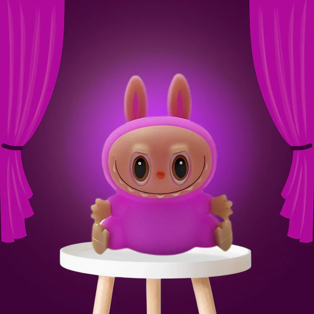 Bunny character night light on a round tabletop base