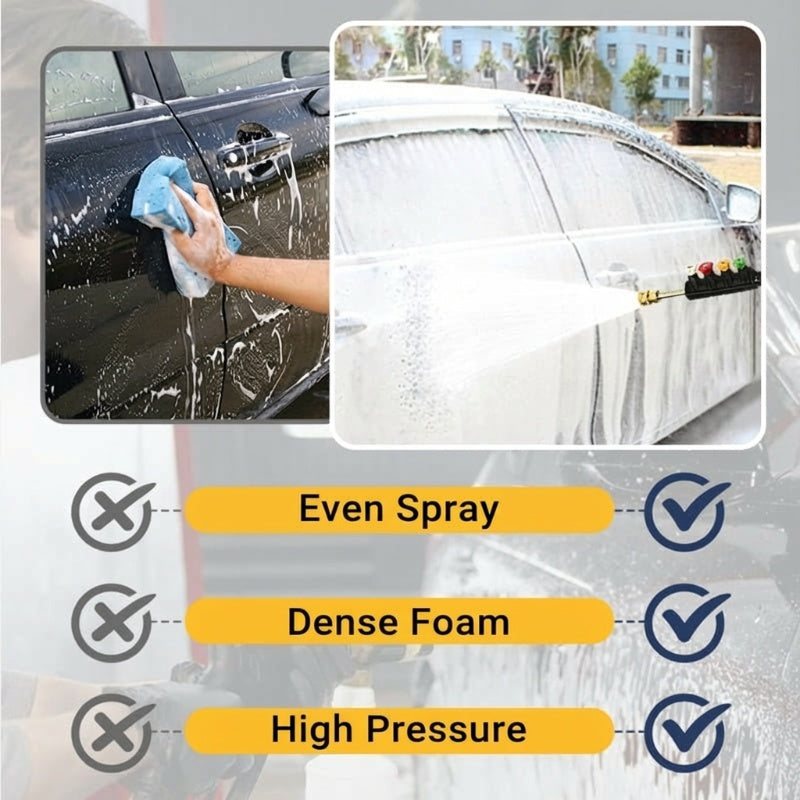 4000 PSI pressure washer wand set with extension sections and spray nozzles