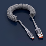 FlexCharge 100W USB-C Spring Cable – Buy 1 Get 1 Free
