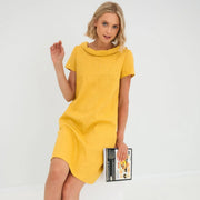 Camila - Relaxed Short Sleeve Linen Summer Dress