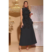 Claire - Sleeveless 3D Floral Dress