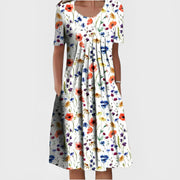 Emily - Floral Print Midi Dress