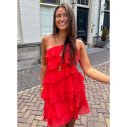 Celeste - Ruffle One Shoulder Mini Dress