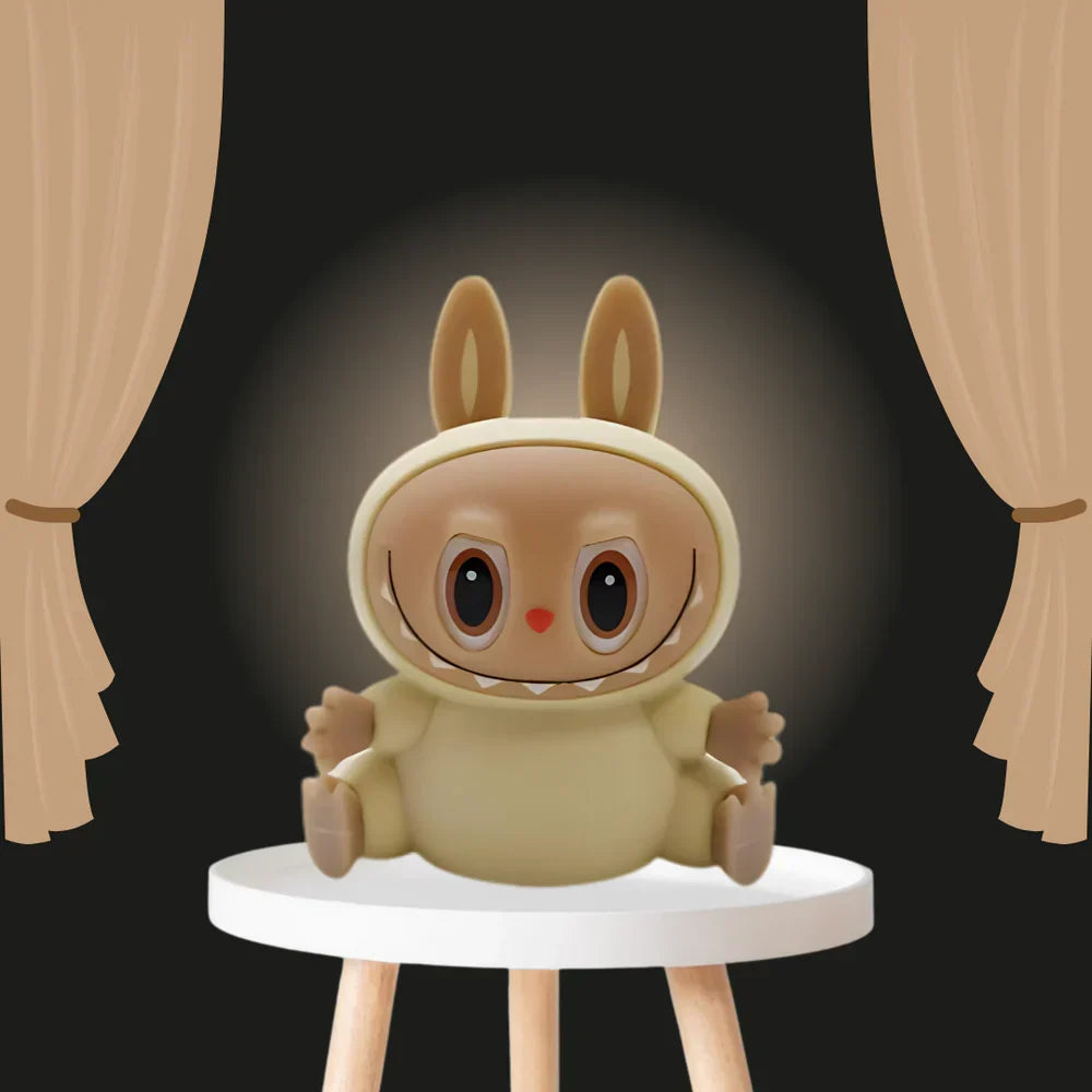 Bunny character night light on a round tabletop base