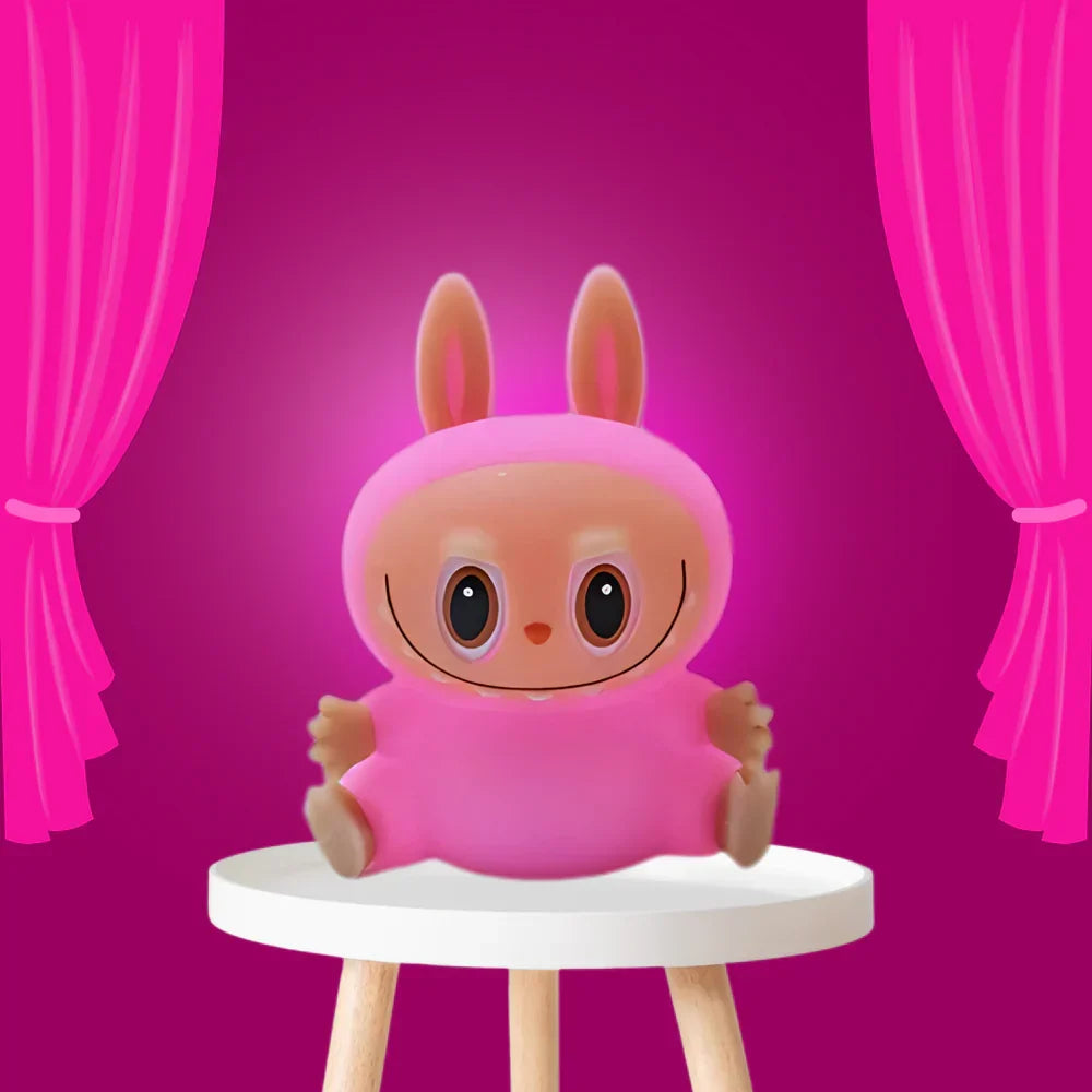 Bunny character night light on a round tabletop base