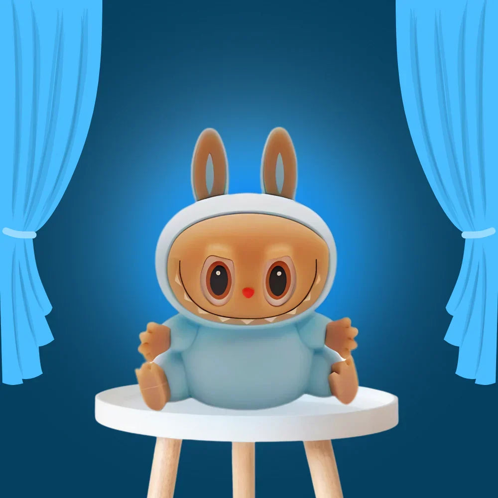 Bunny character night light on a round tabletop base
