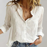 Gianna - Relaxed Button-Up Cotton Blouse