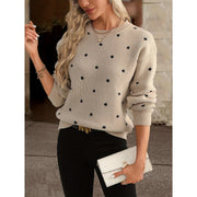 Shirley - Polka Dot Women's Knit Sweater