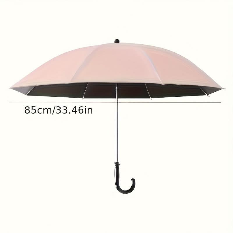 Cream UV stroller sunshade with bendable arm and universal clamp