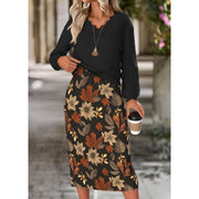 Sheena - Two-Piece Floral Dress with Tummy Control