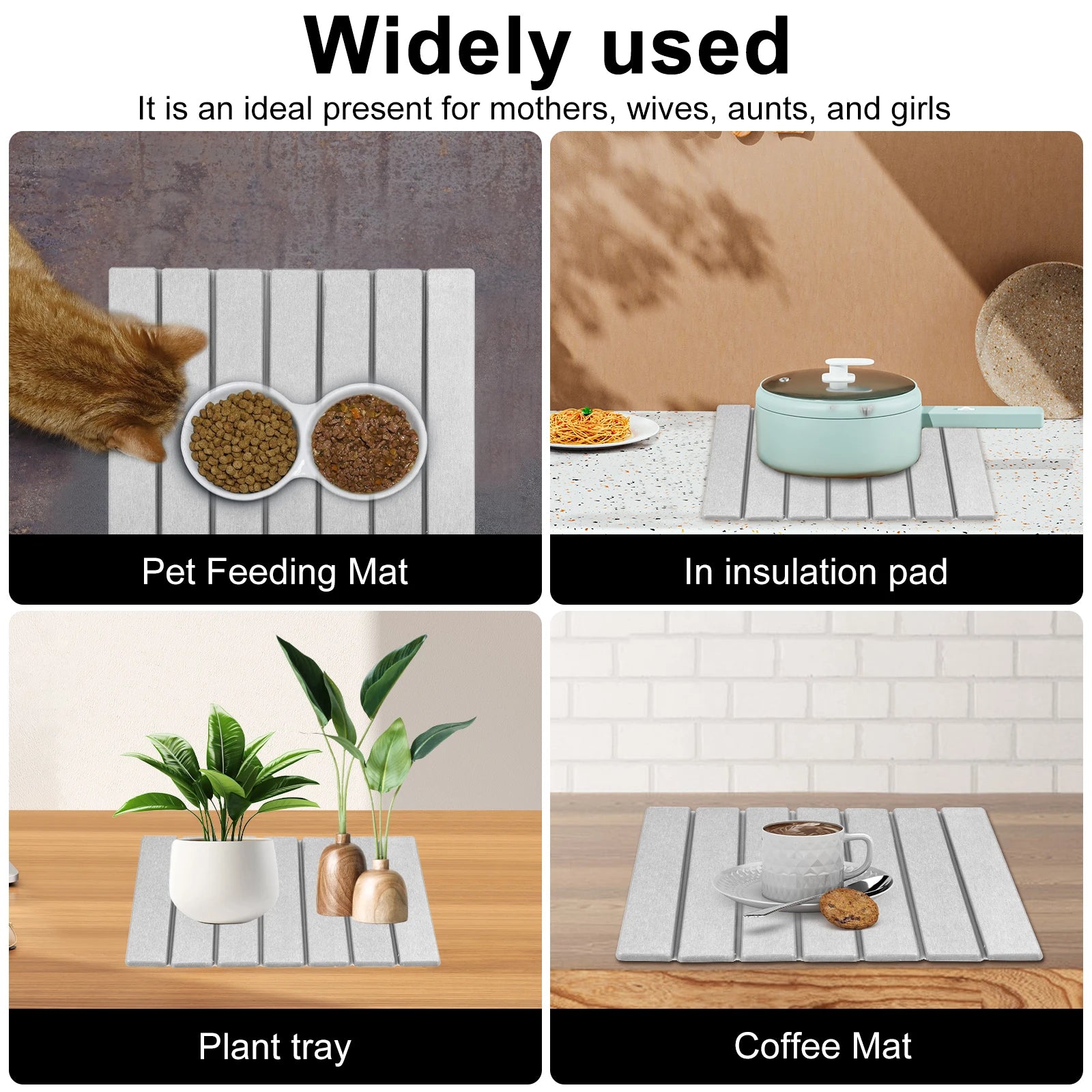 Pietra – Foldable Diatomite Stone Dish Drying Mat for Kitchen