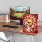 Red 2026 soccer advent calendar with 24 numbered doors