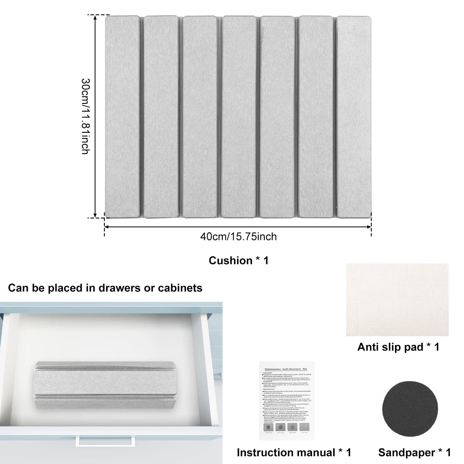 Pietra – Opvouwbare Diatomiet Afdruipmat