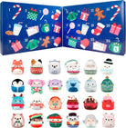 Fold-out Christmas advent calendar with 24 numbered doors and colorful festive illustrations