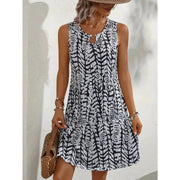 Elizabeth - Abstract Print Summerdress Sleeveles