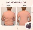 Women's wireless bra with molded cups, wide straps and front button closure