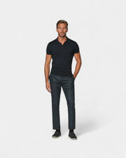 Men's Knit Polo Shirt Open Collar Short Sleeve Tailored