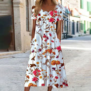 Yolandia - Elegant Fit Women's Floral Tummy Control Dress