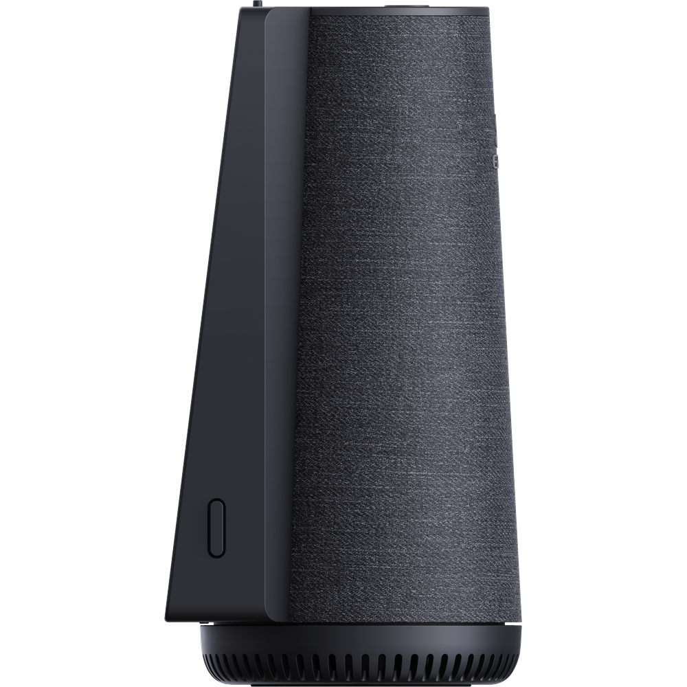 Black EZVIZ S10 indoor security camera with built-in display