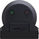 Black EZVIZ S10 indoor security camera with built-in display