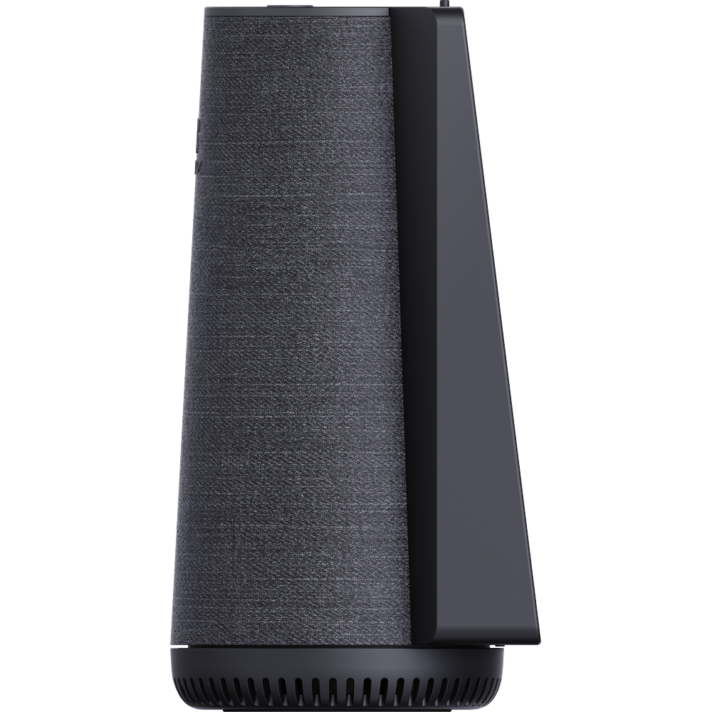 Black EZVIZ S10 indoor security camera with built-in display