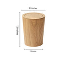 Brown timber-style rotating waste bin with pivoting lid
