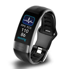 Wearable wrist blood pressure monitor with ECG display and adjustable strap