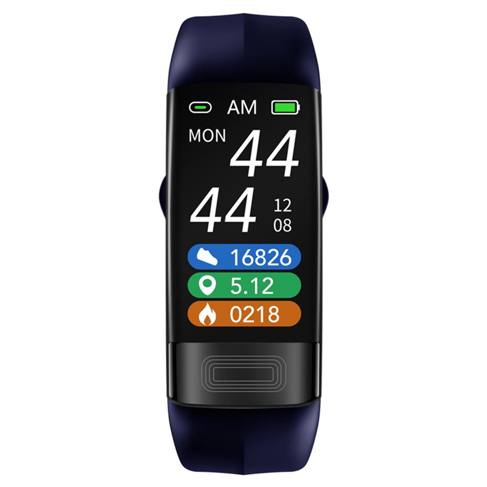 Wearable wrist blood pressure monitor with ECG display and adjustable strap