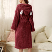 Women's Fleece Robe - Hooded Animal Design