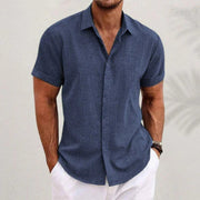 Roberto - Short Sleeve Men's Linen Shirt