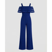 Ruby - Mesh Ruffle Wide Leg Off Shoulder Jumpsuit