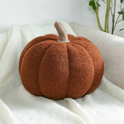 Pumpkin Plush Pillow - Soft Knitted Halloween Cushion