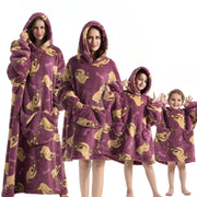 Pumpkin Blanket Hoodie - Oversized Fleece Halloween Design
