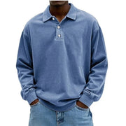 Mateo - Breathable Men's Long Sleeve Polo Shirt