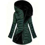 Paola - Faux Fur Hooded Women's Fleece Jacket