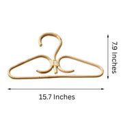 Rattan Clothes Hangers - Natural 3-Hook Closet Set