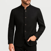 Diego - Wool Blend Men's Mandarin Collar Jacket
