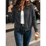 Ilaria - Ribbed Zip-Up Women's Jacket
