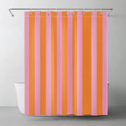 Boho Shower Curtain - Striped Fabric Bathroom Decor