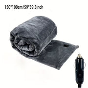Heated Car Blanket - 12V Flannel Throw with 9 Heat Levels