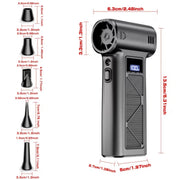 Electric Air Duster - 110000 RPM Turbo Blower with 5 Nozzles