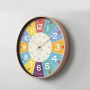 Kids Wall Clock - Silent Educational Nursery Timepiece