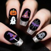 Halloween Nail Art Tips - Spooky Press-On Manicure Set