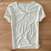 Antonio - Lightweight V-Neck Men's Linen T-Shirt