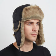 Trapper Hat - Faux Fur Lined Windproof Earflap Design