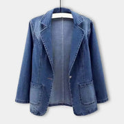 Alice - Tailored Lapel Women's Denim Blazer
