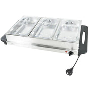 Electric Buffet Warmer - 3-Tray Adjustable Temperature Food Server
