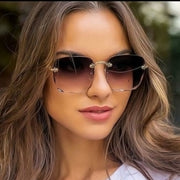 Rimless Sunglasses - Vintage UV400 Protection Design