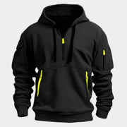 Pietro - Multi-Pocket Men's Half Zip Hoodie