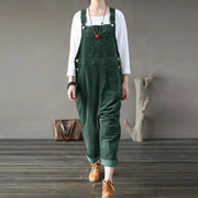 Eleonora - Relaxed Wide Leg Women's Corduroy Overalls